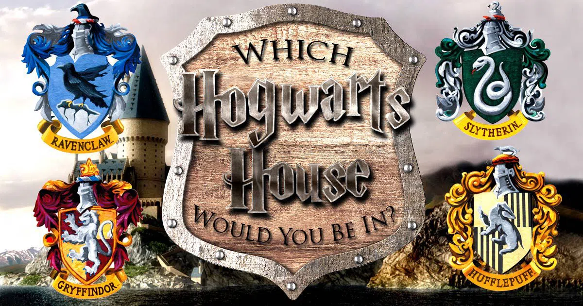 hogwarts crest asking which house would you be in